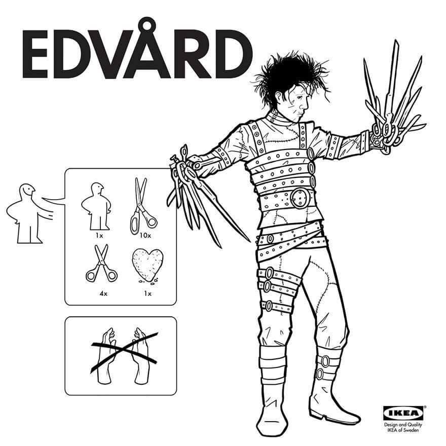 Edward Scissorhands IKEA hack